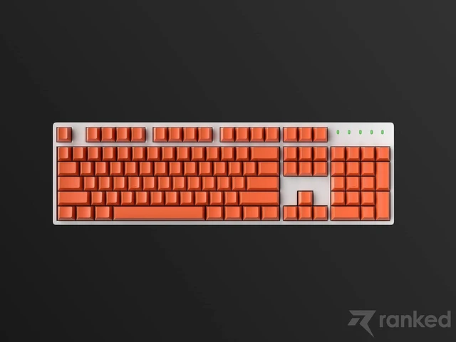 Alt view image 6 of 6 - Ranked Blank Premium Keycap Set | 1.4 mm Thick PBT | Cherry Profile for Mechanical Keyboard (Coral, 139 Keys)