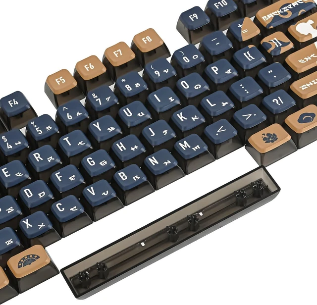 Alt view image 6 of 7 - ASA Profile Pudding Keycaps 60% PBT Key Cap Set for Cherry Mx Gateron Kailh Switch for 60% 65% TKL Keyboards (Black Warrior-ASA)