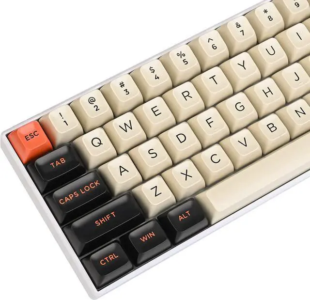 Main image of Ussixchare 150-Key Carbon Keycaps ASA Profile PBT Key Cap Set for Cherry Mx Gateron Kailh Switch 60% 65% TKL Keyboards (ASA/Carbon)