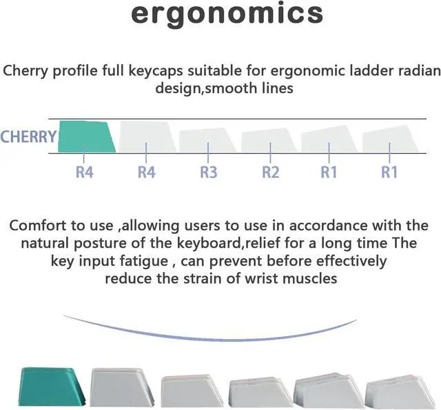 Alt view image 7 of 7 - Terukir Wunzkii PBT Keycaps 129 Keys Dye-Sublimation Keycap Set Cherry Profile Japanese Keycaps for Cherry Gateron Mx Switches Mechanical Gaming Keyboard