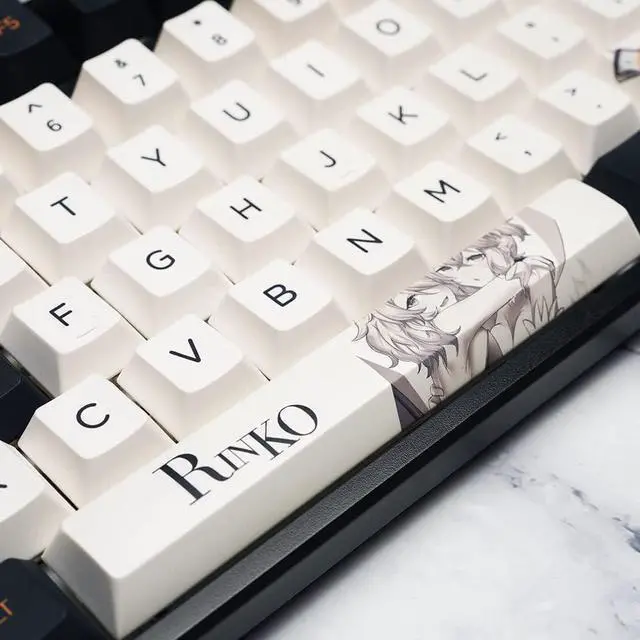 Alt view image 6 of 7 - HiFiGo Mechkeys x Z Review Rinko Touch Cherry Profile Keycaps Set, 156 Key Caps Compatible with 60%, 65%, TKL, 75%, 96%, and Full-Size Keyboards (Rinko Touch)