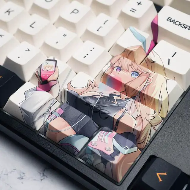 Alt view image 7 of 7 - HiFiGo Mechkeys x Z Review Rinko Touch Cherry Profile Keycaps Set, 156 Key Caps Compatible with 60%, 65%, TKL, 75%, 96%, and Full-Size Keyboards (Rinko Touch)