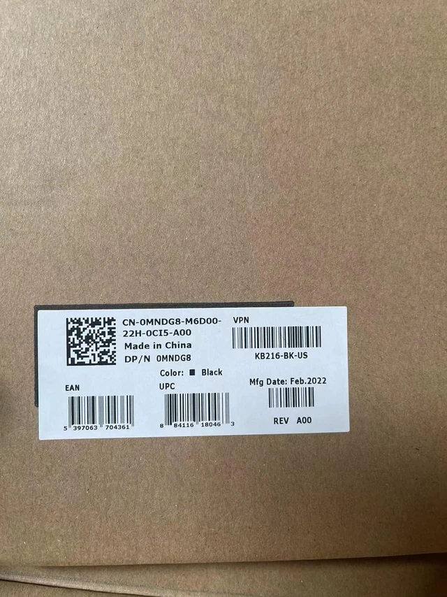 Alt view image 5 of 5 - 10 pcs of Wired Keyboard - Black KB216 (580-ADMT) Wholesale for Dell