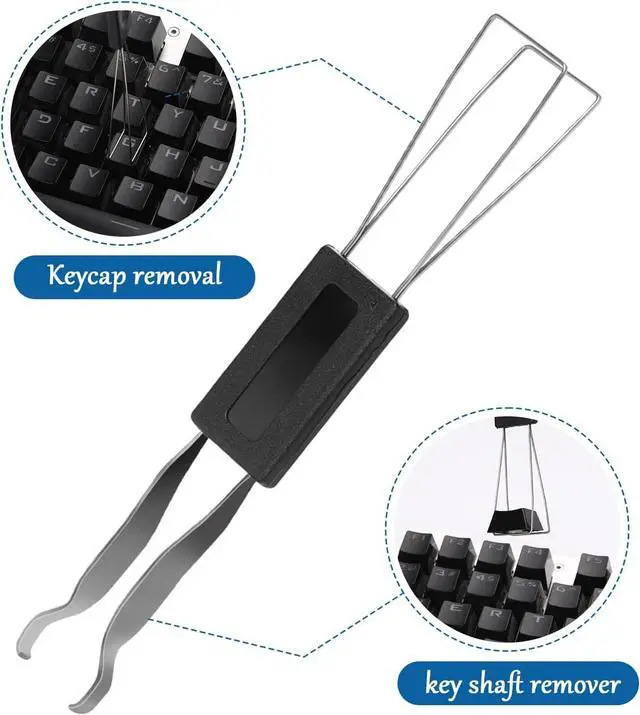 Alt view image 3 of 7 - Sliverdew Keycap Puller Kit,4 Pcs Keycap Remover Tool Set Keyboard Key Remover Mechanical Keyboard Switch Puller Stainless Steel Key Puller with Keyboard Cleaning Brush for Mechanical Keyboard Clean
