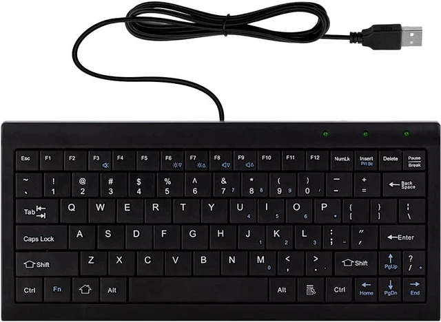 Main image of CUQI Mini Keyboard, Small Wired 82 Scissor Keys, USB Interface Compact for Android, Windows PC, Laptop, Raspberry Pi, Windows 10/8/7