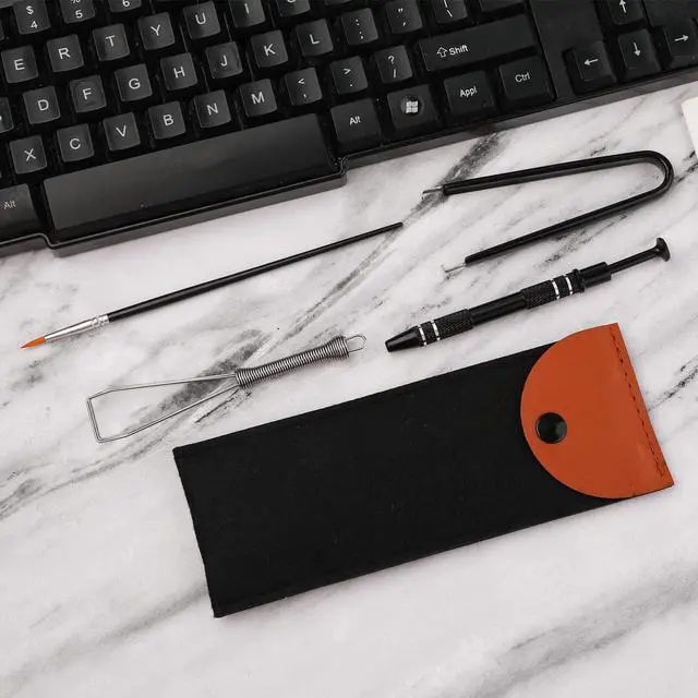 Alt view image 7 of 7 - AIEX Keyboard Lube Kit, 4pcs Mechanical Keyboard Switch Puller Set Keycap Remover Kit with Keycap Puller, Switch Clamp, Stem Holder, Lube Pen, Easy to Pull (Black)