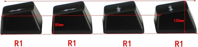 Alt view image 2 of 6 - 1.6mm Thickness WASD Arrow Replacement Keycaps Lightning Baby Shine Through Keycaps OEM Profile for MX Mechanical Gaming Keyboard Keycap