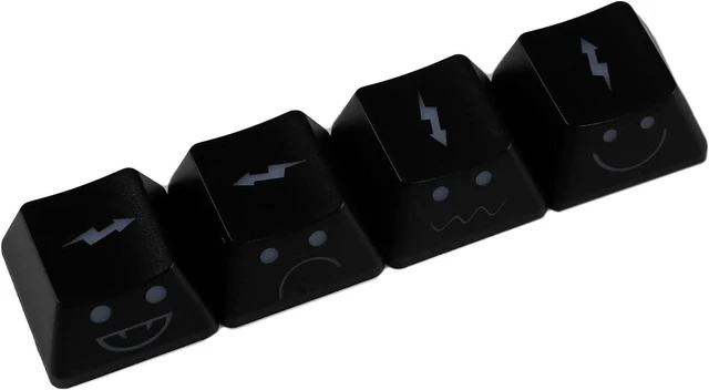 Alt view image 5 of 6 - 1.6mm Thickness WASD Arrow Replacement Keycaps Lightning Baby Shine Through Keycaps OEM Profile for MX Mechanical Gaming Keyboard Keycap