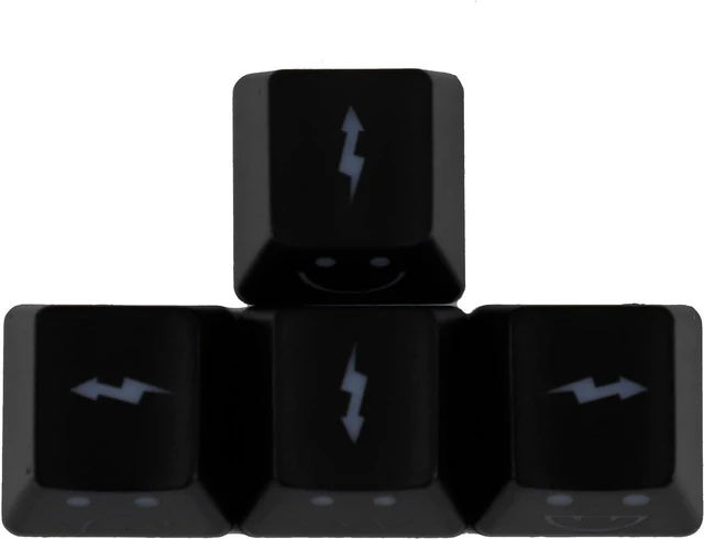 Alt view image 4 of 6 - 1.6mm Thickness WASD Arrow Replacement Keycaps Lightning Baby Shine Through Keycaps OEM Profile for MX Mechanical Gaming Keyboard Keycap
