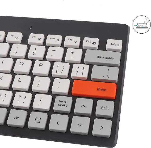 Alt view image 4 of 7 - YOCUNKER K620U USB Wired Keyboard, Quiet 79 Keys, No Numeric Keypad,Plastic,Mini Thin Compact and Lightweight, 1.6 Meter USB Cord, Compatible with PC/Laptop/Computer/Windows/Mac (Black)