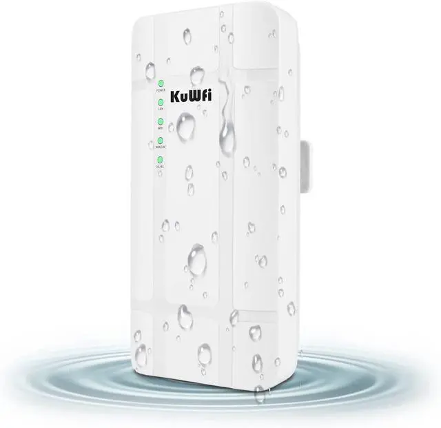 Main image of KuWFi 300Mbps Outdoor 4G LTE CPE WiFi Router with Sim Card Slot CAT4 SIM Routers with POE Adapter Work with IPcamera or Outside WiFi Coverage (US Version B2/B4/B5/B12/B13/B14/B66/B71)