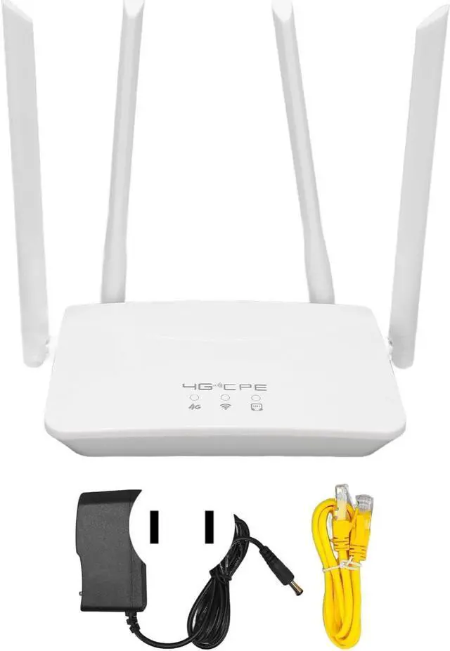 Alt view image 5 of 7 - 4G LTE Router 300Mbps 4 High Gain Antenna Mobile Hotspot Wireless WiFi Router with SIM Card Slot, Supports 4G LTE B1, 3, 7, 8, 20, 38, 40, 41 Bands, Multi Functional (US Plug)