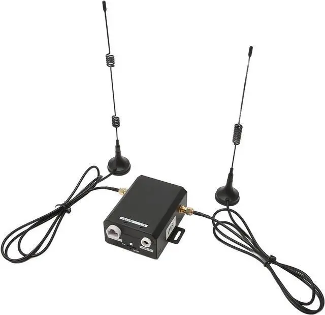 Alt view image 3 of 7 - Industrial 4G LTE Router 150Mbps,Supports 16 Users,Nano SIM Card Slot,Metal Shell,2 Antennas,for House,Office,Factory (US Plug)