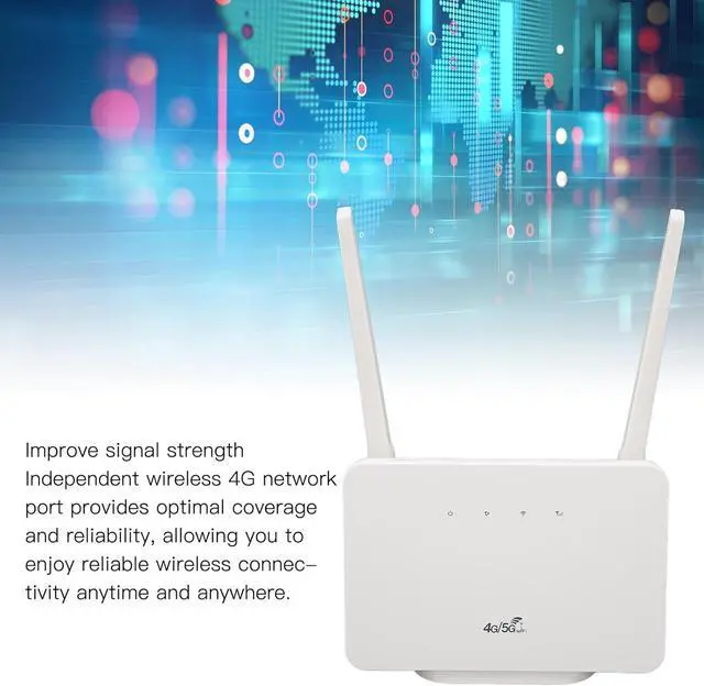 Alt view image 4 of 7 - Unlocked 4G LTE Router with SIM Card Slot, Wireless WiFi CPE, Mobile Hotspot, 150 Mbps Wireless WiFi Router for Home, Sim Slot Unlocked, No Configuration Required (US Plug)