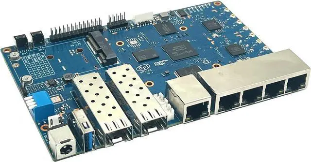 Alt view image 6 of 7 - Banana Pi BPI-R3 Wi-Fi 6 OpenSource Wireless Dual-Band OpenWRT Router Board with MediaTek MT7986(Filogic 830),Support 5X GbE and 2X 2.5GbE SFP (Bundle3-BPI R3+Antennas)