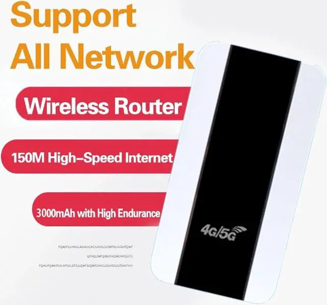 Alt view image 4 of 7 - Mobile WiFi Hotspot, Portable WiFi Router with SIM Card Slot and LED Display, High Speed Pocket WiFi Device Connects Up to 10 Devices