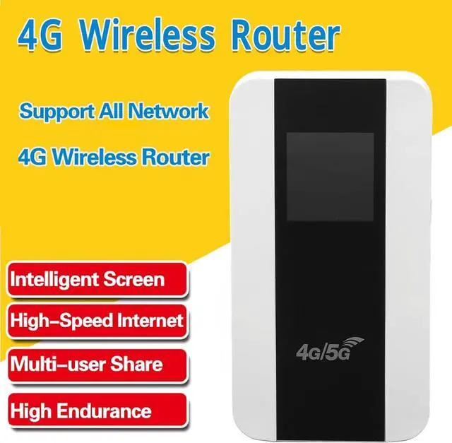 Alt view image 2 of 7 - Mobile WiFi Hotspot, Portable WiFi Router with SIM Card Slot and LED Display, High Speed Pocket WiFi Device Connects Up to 10 Devices