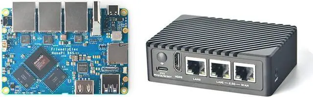 Main image of Nanopi R6S Mini WiFi Router OpenWRT with Three Gbps Ethernet Ports LPDDR4X 8GB RAM Based in 6Tops NPU RK3588S Soc for IOT NAS Smart Home Gateway Support Linux Ubuntu Android (with CNC Metal Case)
