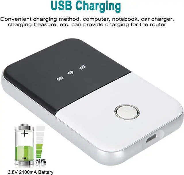 Alt view image 2 of 7 - MF925 4G LTE Wireless Router, WiFi Wireless Router with 3 LED Lights,150Mbps Speed,10 Devices, Support 32G Memory Card WiFi Box Data Terminal Box for Computer Smartphone