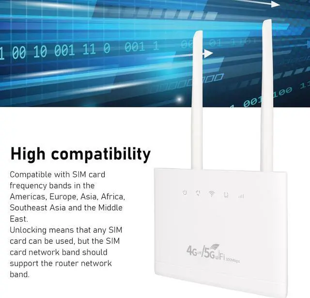 Alt view image 5 of 7 - 4G Wireless Router, High Speed Internet Sharing Service Wide Application Sharing 32 Users Portable White 4G LTE Router for Office Warehouse (US Plug)