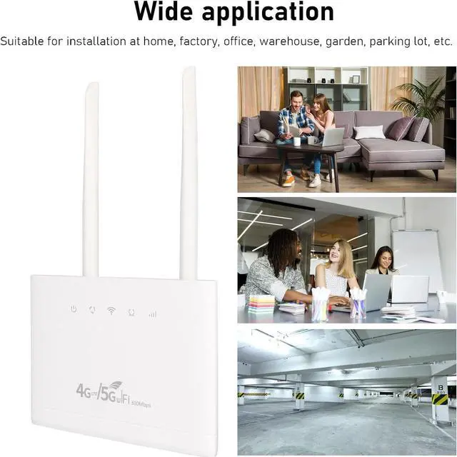 Alt view image 6 of 7 - 4G LTE WiFi Router, 4G Modem Router with WAN LAN Ports and 300Mbps High Speed Transmission, Wirelessly Router for Home, Factory, Office, Warehouse, for Americas Europe Asia