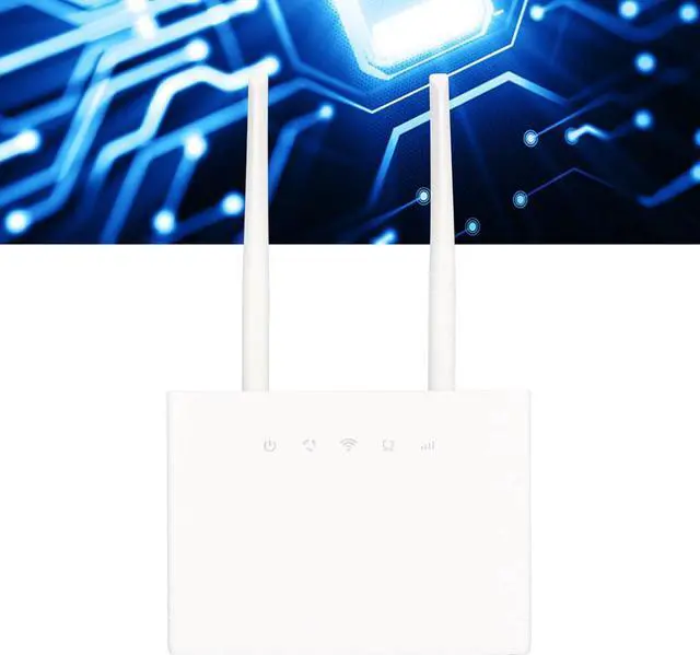 Alt view image 4 of 7 - 4G LTE CPE Router with Sim Card Slot, 4G LTE Modem with 2 5dBi Antennas, Unlocked 4G Wireless Router, Support 32 Users (for Europe Asia) (US Plug 100240V)