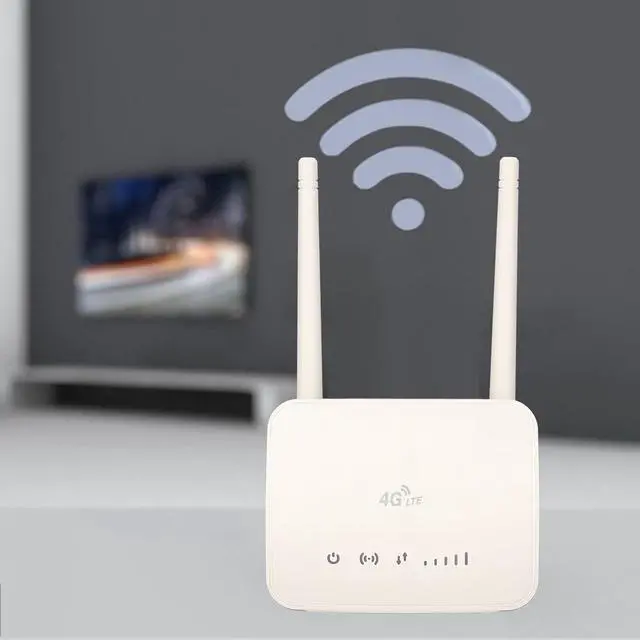 Alt view image 4 of 7 - Wireless Router, 300Mbps TD LTE Smart 4G Card WiFi Router, Built in 4 Antennas and Firewall Wireless Internet Router for Home, Works, Plug and Play
