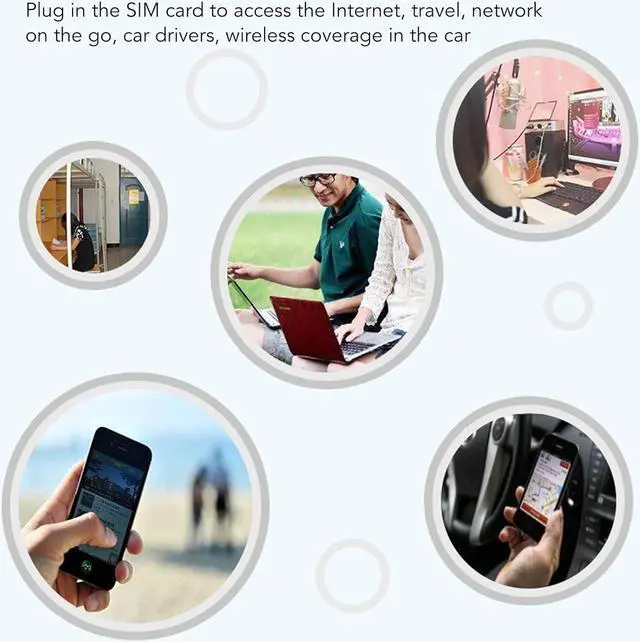 Alt view image 7 of 7 - 4G Mobile WiFi Router, Portable Travel WiFi, Mobile MiFi Hotspot Compatible with European SIM Cards, Supports 10 Device Connections