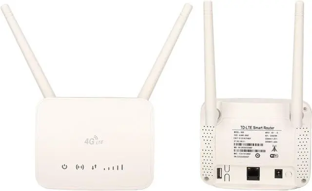Alt view image 6 of 7 - Wireless Router, 300Mbps TD LTE Smart 4G Card WiFi Router, Built in 4 Antennas and Firewall Wireless Internet Router for Home, Works, Plug and Play