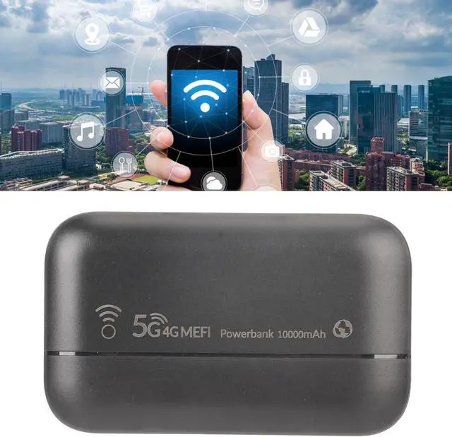 Alt view image 4 of 7 - 4G LTE Mobile Hotspot Router, Mini Mobile Router, Portable and Lightweight Power Bank Router, 5G Network Router for Travel, Business, Outdoor