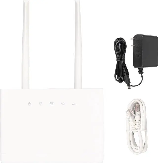Alt view image 7 of 7 - 4G LTE CPE Router with Sim Card Slot, 4G LTE Modem with 2 5dBi Antennas, Unlocked 4G Wireless Router, Support 32 Users (for Europe Asia) (US Plug 100240V)
