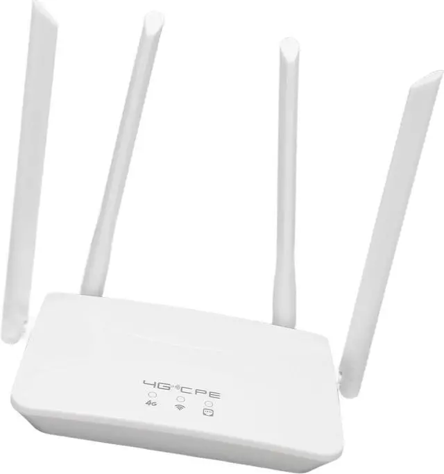 Alt view image 2 of 7 - 4G LTE Router 300Mbps 4 High Gain Antenna Mobile Hotspot Wireless WiFi Router with SIM Card Slot, Supports 4G LTE B1, 3, 7, 8, 20, 38, 40, 41 Bands, Multi Functional (US Plug)