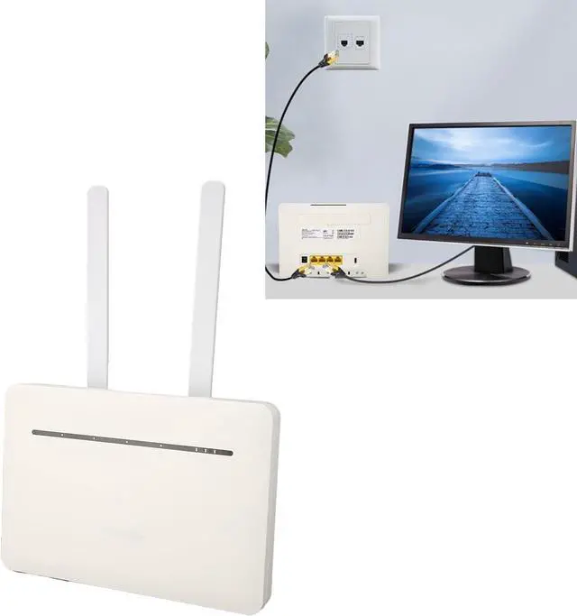 Alt view image 2 of 7 - Jeanoko 4G Router, Wireless WiFi Router Stable Powerful 4 Gigabit Ethernet Ports Wireless Connection 300Mbps for Office for Laptop Desktop(#1)