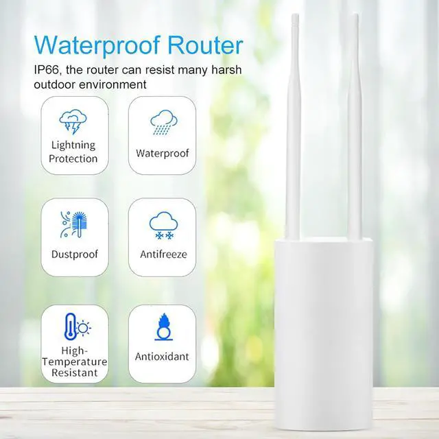 Alt view image 6 of 7 - Dual Band Wireless AP Gigabit Router,Wireless WiFi Router HighSpeed 1200Mbps 2.4 & 5.8 GHZ Support POE Power Supply Suitable for Outdoor LargeArea Coverage in Various Occasions