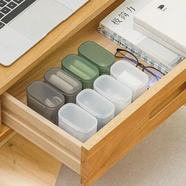 Alt view image 3 of 7 - WiFi Wireless Router Storage Box 3/1PcsDesktop Data Cable Storage Box Headphone Organizer Box with Cover Clear Cable Wire Container Box for Home Office Modem Router Holder Hider (Color : Green-1Pcs,