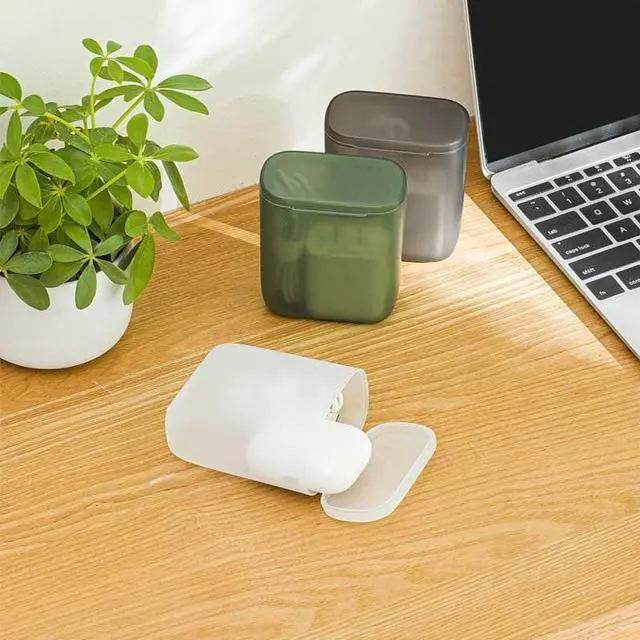 Alt view image 5 of 7 - WiFi Wireless Router Storage Box 3/1PcsDesktop Data Cable Storage Box Headphone Organizer Box with Cover Clear Cable Wire Container Box for Home Office Modem Router Holder Hider (Color : Green-1Pcs,