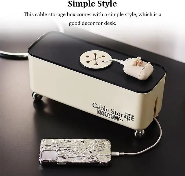 Alt view image 2 of 5 - WiFi Wireless Router Storage Box Cable Box Storage Case Socket Container Fine Workmanship Compact Size Large Capacity Organizer Network Safety Line Bin Modem Router Holder Hider