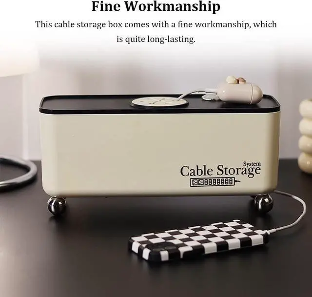 Alt view image 3 of 5 - WiFi Wireless Router Storage Box Cable Box Storage Case Socket Container Fine Workmanship Compact Size Large Capacity Organizer Network Safety Line Bin Modem Router Holder Hider