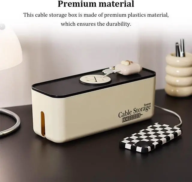 Alt view image 4 of 5 - WiFi Wireless Router Storage Box Cable Box Storage Case Socket Container Fine Workmanship Compact Size Large Capacity Organizer Network Safety Line Bin Modem Router Holder Hider