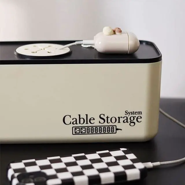 Alt view image 5 of 5 - WiFi Wireless Router Storage Box Cable Box Storage Case Socket Container Fine Workmanship Compact Size Large Capacity Organizer Network Safety Line Bin Modem Router Holder Hider