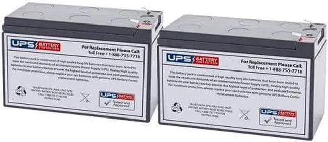 Main image of Set of 2, 12V 9Ah F2 Sealed Lead Acid Replacement Battery Set for Tripp Lite SmartOnline 120V 750VA 600W SU750RTXL2U by UPSBatteryCenter®