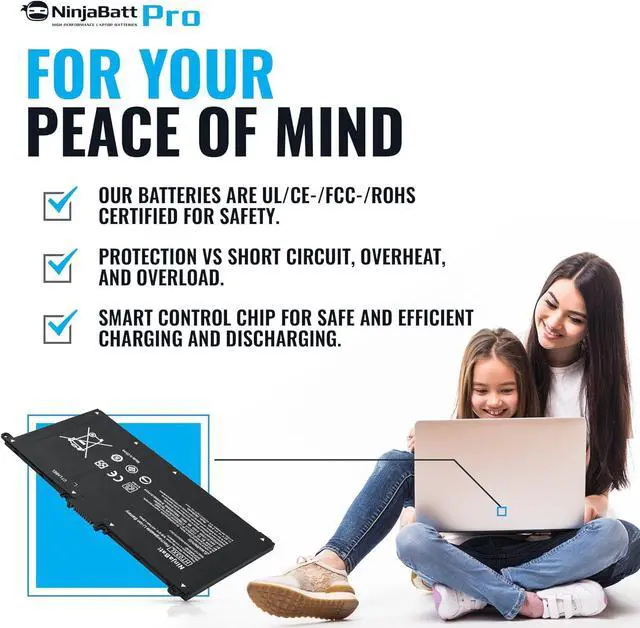 Alt view image 4 of 6 - NinjaBatt HT03XL L11119-855 Battery for HP Pavilion 15 Series - Fits 14-CE/14-CF/15-DB/15-CS/15-DA/15-DW/17-by/17-CA - Replacement Laptop Battery for HP 15 Laptop - Long-Lasting Power