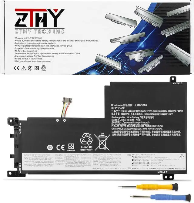 Main image of 57Wh L19M3PF6 L19L3PF2 L19C3PF5 Laptop Battery Replacement for Lenovo Ideapad 5-15IIL05 5-15ARE05 5-15ITL05 5-15ARE05 5 15IAL7 5 15ABA7 Series 82SG L19M4PF1 L19L4PF1 L19C4PF1 L19D3PF3 L19C3PF4 11.52V