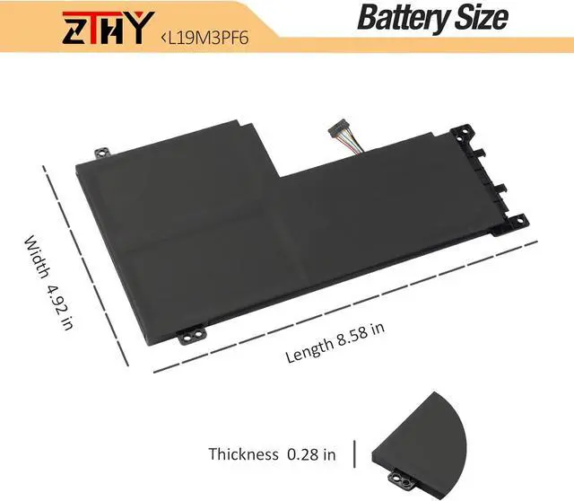 Alt view image 7 of 7 - ZTHY 57Wh L19M3PF6 Laptop Battery Replacement for Lenovo Ideapad 5-15IIL05 5-15ARE05 5-15ITL05 5-15ARE05 5 15IAL7 5 15ABA7 Series L19L3PF2 L19C3PF5 L19M4PF1 L19L4PF1 L19C4PF1 L19D3PF3 L19C3PF4 11.52V
