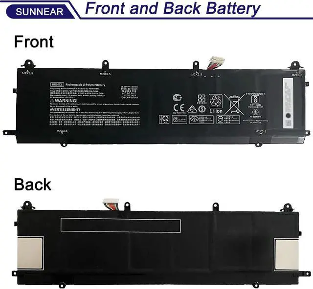 Alt view image 3 of 7 - BN06XL Laptop Battery Replacement for HP Spectre X360 15-EB0005UR 15-EB0025TX 15-EB0035TX 15-EB0053TX 15-EB0083NR Series Notebook BN06072XL L68235-1C1 HSTNN-IB9A 68299-0055 11.55V 72.9Wh
