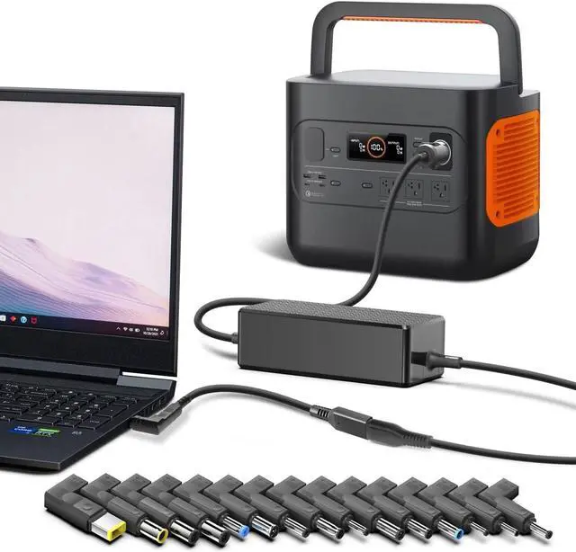 Alt view image 6 of 7 - Universal Laptop Car Charger PD 100W 90W 87W 67W 65W 61W 45W USB C DC Adapter for MacBook Surface   HP Gateway    Sony Monitor LG TV Soundbar Speaker Power Station Cord