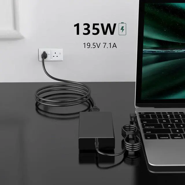 Alt view image 6 of 6 - 135W Charger Fit for Acer Nitro 5 Gaming Laptop AN515 AN515-51 AN515-41 AN515-53 AN515-52 AN515-43 AN517-51 N18C3 N18C4 ADP-135K ADP-135KB T Laptop Adapter