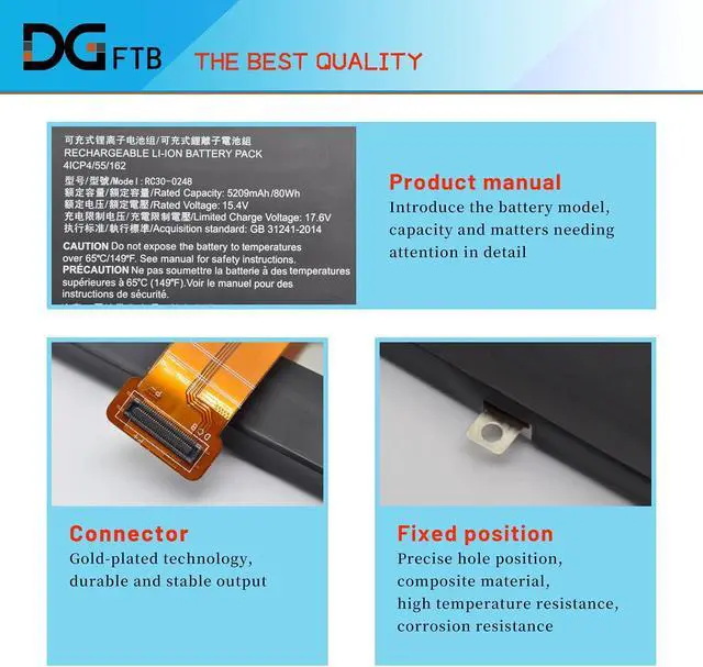 Alt view image 3 of 7 - RC30-0248 Laptop Battery Replacement for Razer Blade 15 Advanced 2018 2019