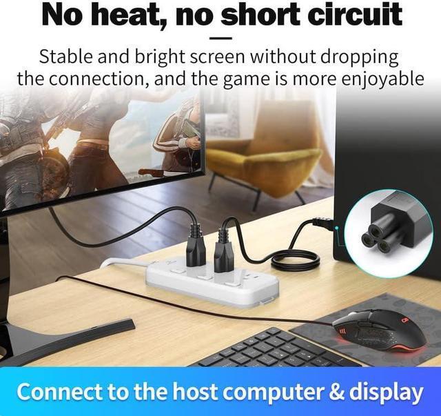 3 Prong AC Laptop Power Cord 5Ft Universal Power Cable