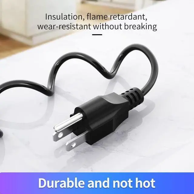 Alt view image 6 of 7 - QYD 3 Pack 10FT(3m) Long Laptop Power Cord, 3 Prong Mickey Mouse AC Power Cord Replacement for HP, Samsung, Acer, Asus, Lenovo, Dell, MSI Computer Charger Notebook Power Cable (NEMA 5-15P to C5)